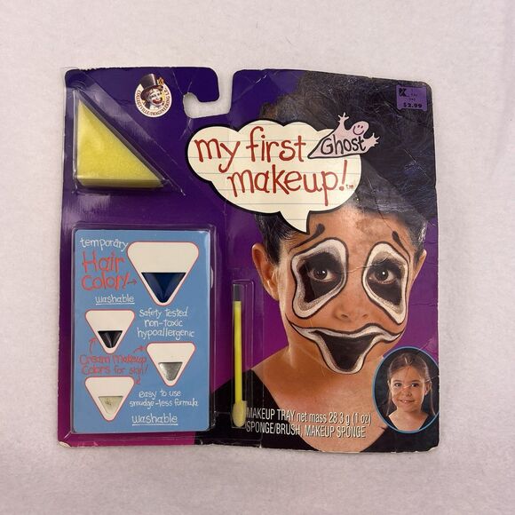 1995 Vintage Halloween Costume My First Witch/Ghost Makeup Hair Imagineering - Picture 3 of 16